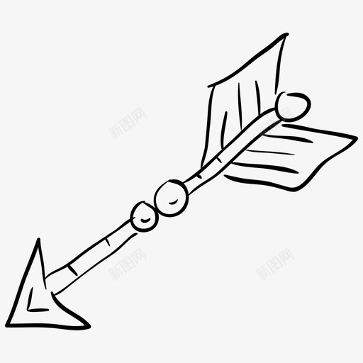 箭射箭箭战斗工具svg_新图网 https://ixintu.com 战斗 射箭 工具 狩猎 巫婆 魔法 法线 矢量 矢量图 图标