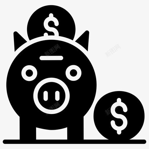 储蓄账户金融投资钱箱svg_新图网 https://ixintu.com 储蓄 账户 金融投资 钱箱 便士 银行 存钱 会计 金融 符号 矢量
