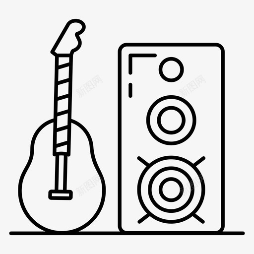 音乐扬声器音响设备扬声器svg_新图网 https://ixintu.com 扬声器 音乐 设备 音响 输出 声音 一套 事件 娱乐 线路 矢量