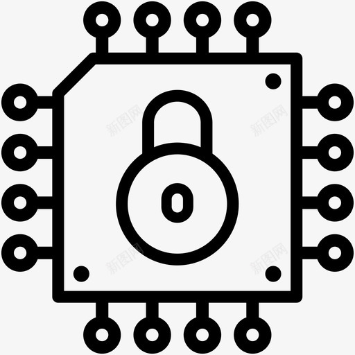 系统安全芯片锁svg_新图网 https://ixintu.com 安全 系统 芯片 处理器 互联网