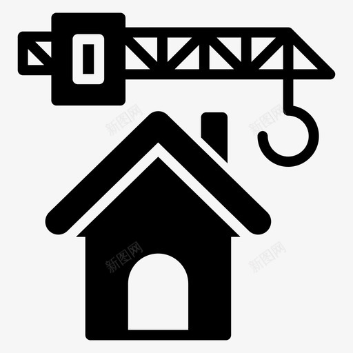 房屋建筑建筑起重机塔藤svg_新图网 https://ixintu.com 图标 塔机 建筑 房地产 房屋建筑 房屋建筑塔 起重机