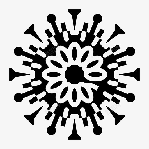 冠状病毒细菌疾病svg_新图网 https://ixintu.com 病毒 冠状 细菌 疾病 结构 固体 图标
