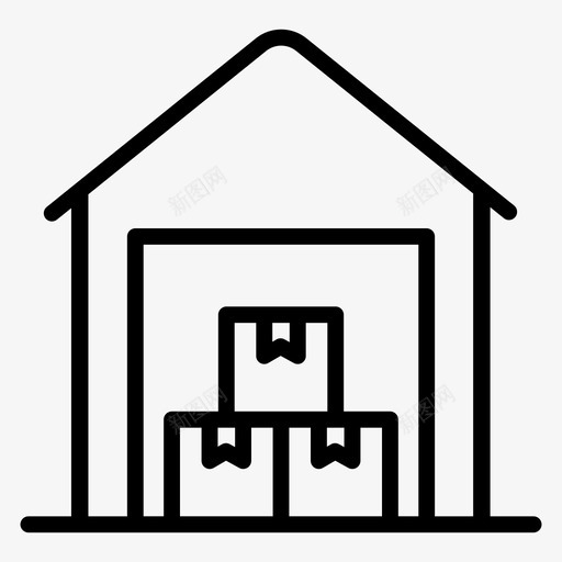 仓库储藏室建筑和房地产系列图标集svg_新图网 https://ixintu.com 仓库 储藏室 建筑 房地产 系列 图标