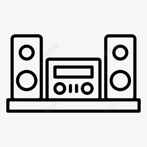 音响系统电子扬声器扬声器svg_新图网 https://ixintu.com 扬声器 音响 系统 电子 语音 音量 电器 电子产品 产品线 图标 收集
