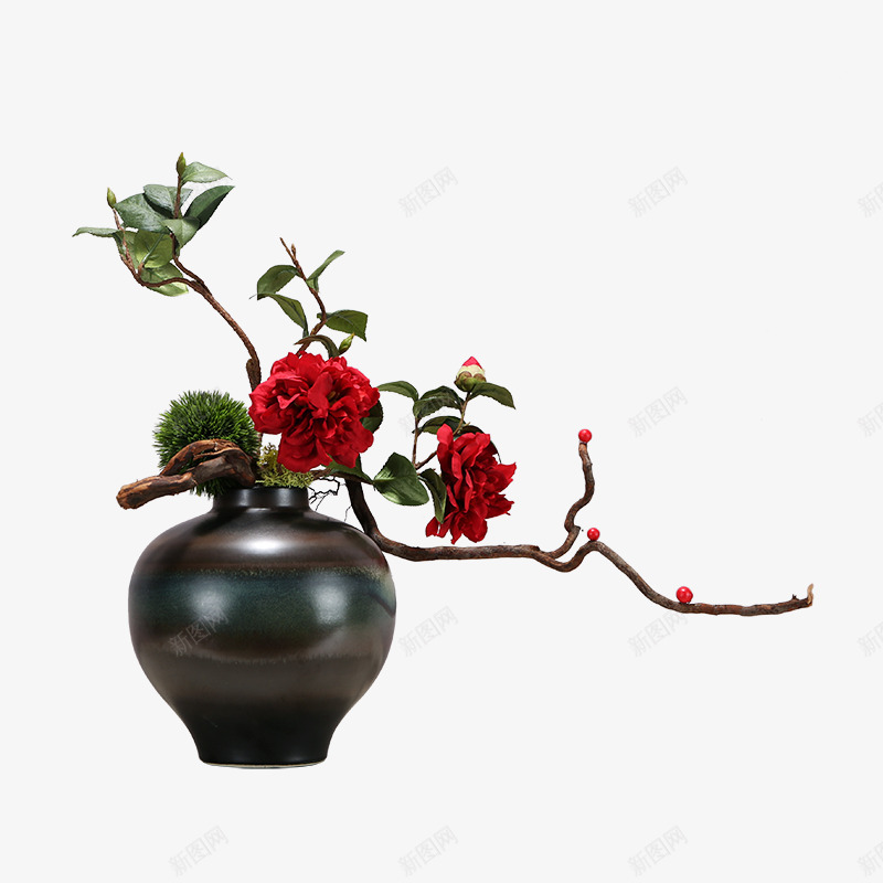 中式日式仿真山茶花喜庆插花花道玄关茶室书房禅意私人png免抠素材_新图网 https://ixintu.com 中式 日式 仿真山 茶花 喜庆 插花 花花 玄关 茶室 书房 禅意