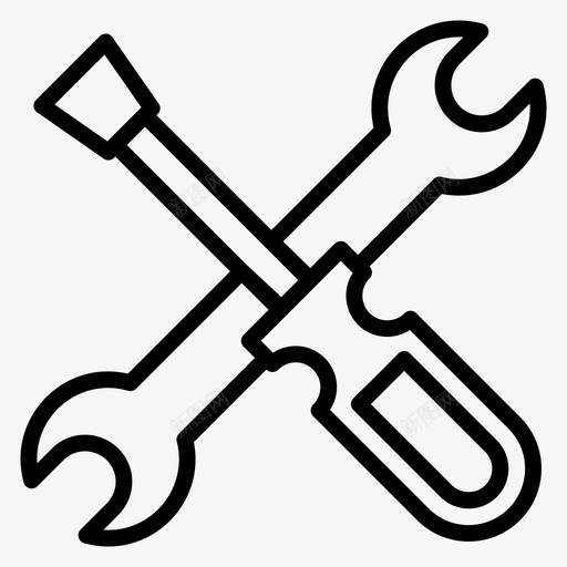 技术工具维修设备设置工具svg_新图网 https://ixintu.com 工具 技术 技术工 扳手 维修 设备 设置 房地产 轮廓 图标