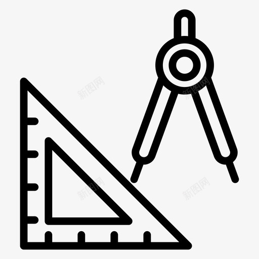 量具建筑工具绘图工具svg_新图网 https://ixintu.com 工具 量具 建筑 几何 建筑工 绘图 设备 测量 量尺 房地产 线图