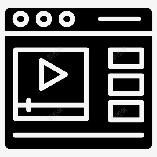 网络流媒体直播流媒体媒体播放器svg_新图网 https://ixintu.com 流媒体 网络 视频 直播 媒体播放器 多媒体 播放器 一组 设计 设计图 图示