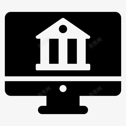 网上银行银行应用程序支票余额svg_新图网 https://ixintu.com 网上银行 银行 应用程序 支票 余额 电子 商业 金融 图标 集合