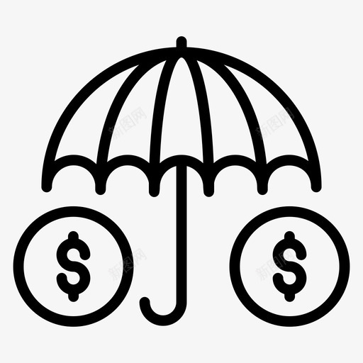 货币保险资产保护商业保险svg_新图网 https://ixintu.com 货币 保险 保护 金融 资产 商业保险 安全 商业 向量 图标