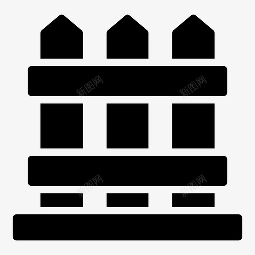 栅栏路障树篱svg_新图网 https://ixintu.com 栅栏 路障 树篱 木栅 房地产 实体 实体图 图标