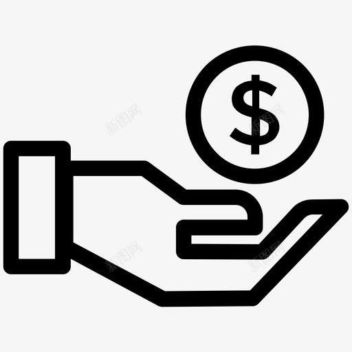 现金支付硬币手svg_新图网 https://ixintu.com 支付 现金 硬币 电子商务