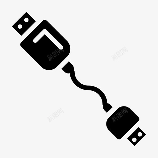 电源线otg插头usb线svg_新图网 https://ixintu.com 电源线 插头 充电器 连接器 设备 数字 电子设备 图示