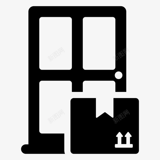 送货上门快递上门物流上门svg_新图网 https://ixintu.com 送货上门 送货 上门 快递 物流 图示 集合