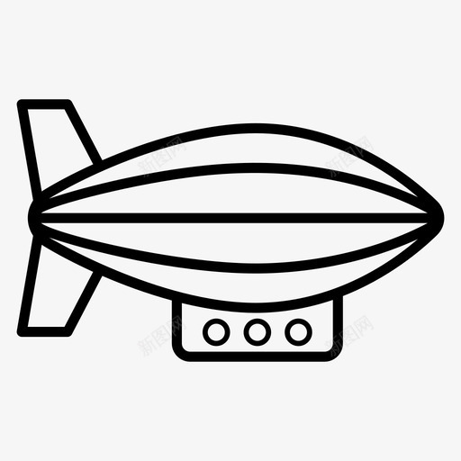 空中飞艇冒险飞机svg_新图网 https://ixintu.com 飞艇 空中 冒险 飞机 火气 气球 一套 运输 轮廓 图标