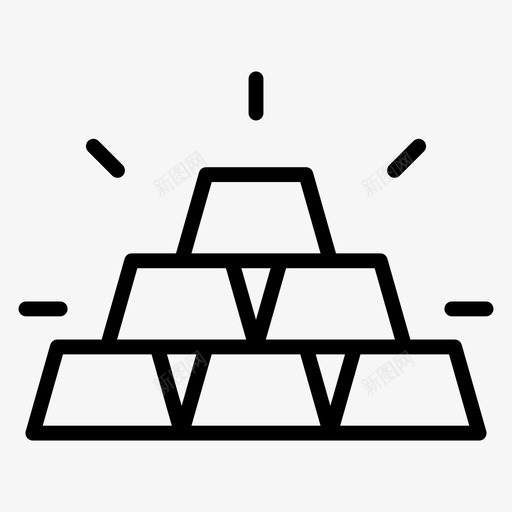 黄金和黄金组合财富组合svg_新图网 https://ixintu.com 组合 财富 黄金