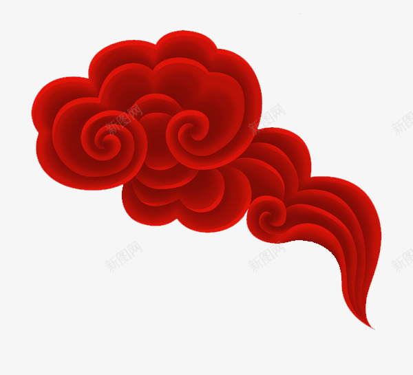 红色祥云国风喜庆免扣png免抠素材_新图网 https://ixintu.com 红色 祥云 国风 喜庆 免扣