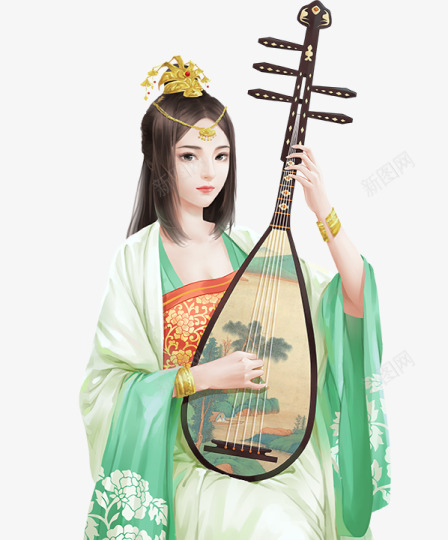 琵琶女l2png免抠素材_新图网 https://ixintu.com 琵琶