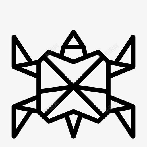 折纸日本折纸龟svg_新图网 https://ixintu.com 折纸 日本 龟纸