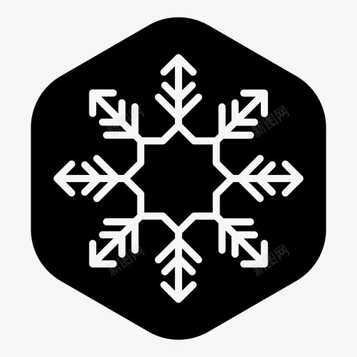 雪花冰冻的冰svg_新图网 https://ixintu.com 雪花 冰冻 冬天