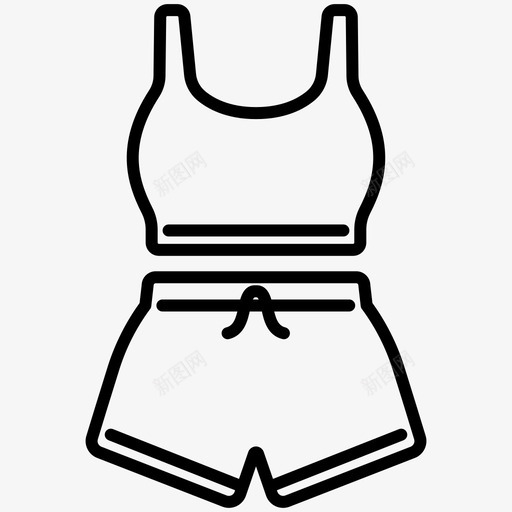采购产品运动服胸罩衣服svg_新图网 https://ixintu.com 衣服 装备 采购 产品 运动服 胸罩 短衣 轮廓