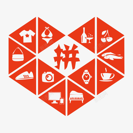 拼多多logosvg_新图网 https://ixintu.com 商务 多多 多色 拼多多logo 拼多多图标