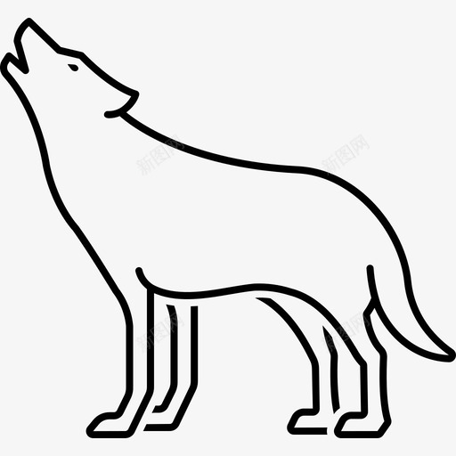 狼狗食肉动物svg_新图网 https://ixintu.com 狼狗 食肉 动物 嚎叫 荒野