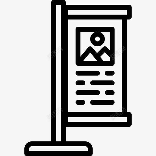 广告架设计旗帜svg_新图网 https://ixintu.com 印刷 广告 架设 设计 旗帜 工业 轮廓 图标