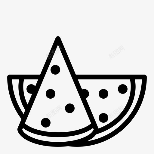 西瓜海滩食物svg_新图网 https://ixintu.com 夏天 西瓜 海滩 食物 水果