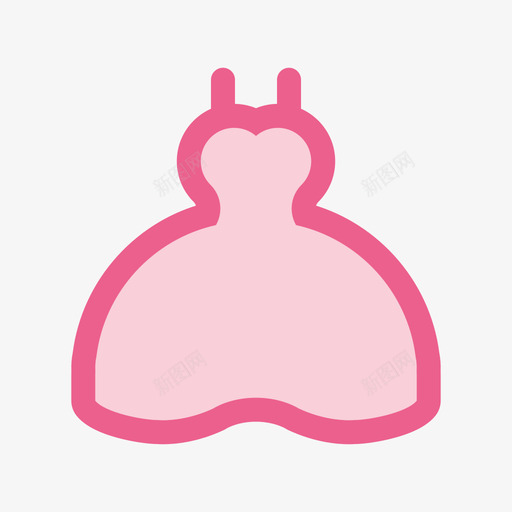 礼裙svg_新图网 https://ixintu.com 礼裙 可爱 单色 填充 线性 多色 商务 简约 扁平 圆润 精美