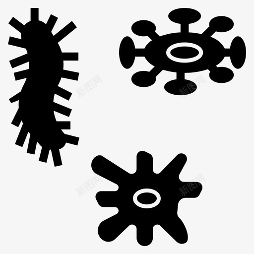 细菌疾病病原体svg_新图网 https://ixintu.com 细菌 病毒 疾病 病原体 雕文