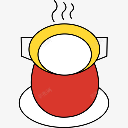 瓦罐汤svg_新图网 https://ixintu.com 瓦罐 填充 线性 扁平 简约
