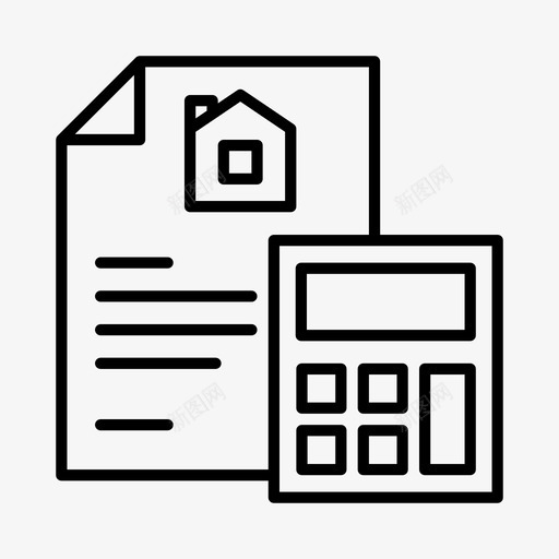 物业协议计算器文件svg_新图网 https://ixintu.com 物业 协议 计算器 文件 房产 房屋 合同 租金 房地产