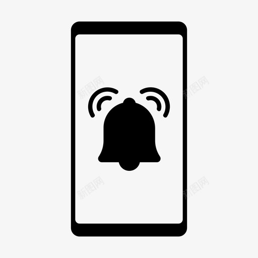 铃声闹钟手机svg_新图网 https://ixintu.com 铃声 闹钟 手机 电话 声音 手机功能 屏幕 图示