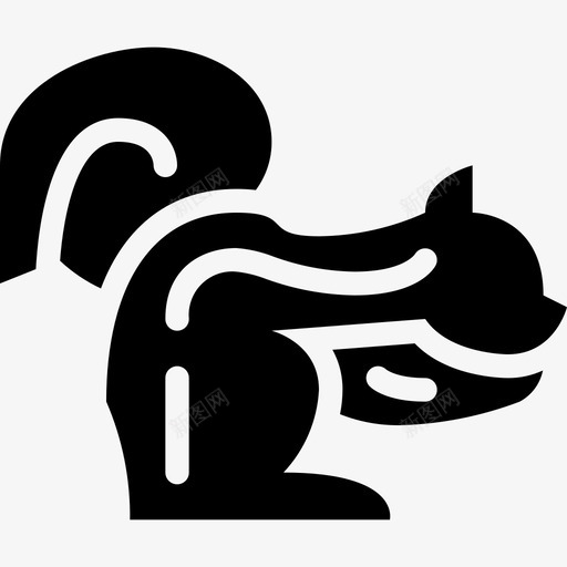 松鼠动物秋天svg_新图网 https://ixintu.com 秋天 松鼠 动物 季节 雕文