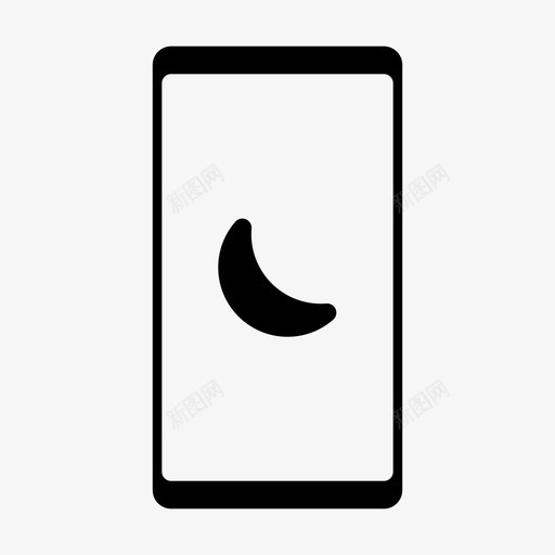 月亮黑暗移动svg_新图网 https://ixintu.com 移动 月亮 黑暗 模式 夜晚 手机 屏幕 幕上 功能 图示