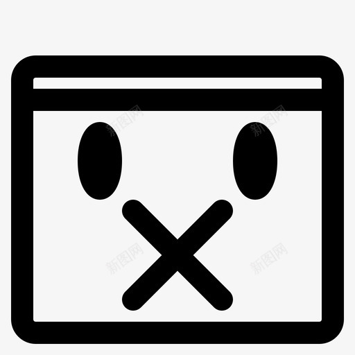 沉默情绪脸svg_新图网 https://ixintu.com 情绪 笑脸 沉默