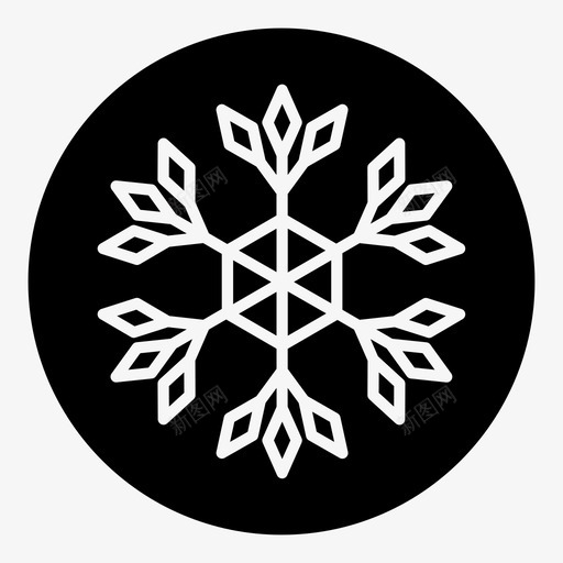 雪花冰冻的冰svg_新图网 https://ixintu.com 雪花 冰冻 冬天