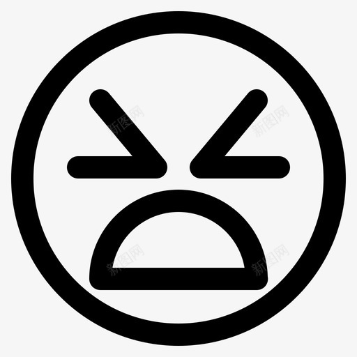 害怕失望表情svg_新图网 https://ixintu.com 害怕 失望 表情 情绪 伤害 微笑