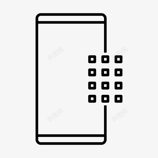 键盘拨号输入svg_新图网 https://ixintu.com 移动 键盘 拨号 输入 号码 电话 设备 功能 概述