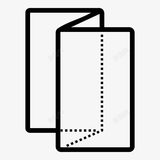 折叠小册子纸张svg_新图网 https://ixintu.com 折叠 小册子 纸张