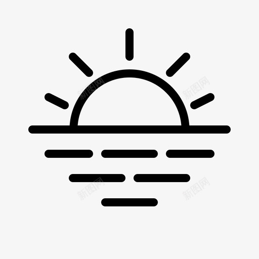 日落天气预报大海svg_新图网 https://ixintu.com 日落 天气预报 大海 日出 天气