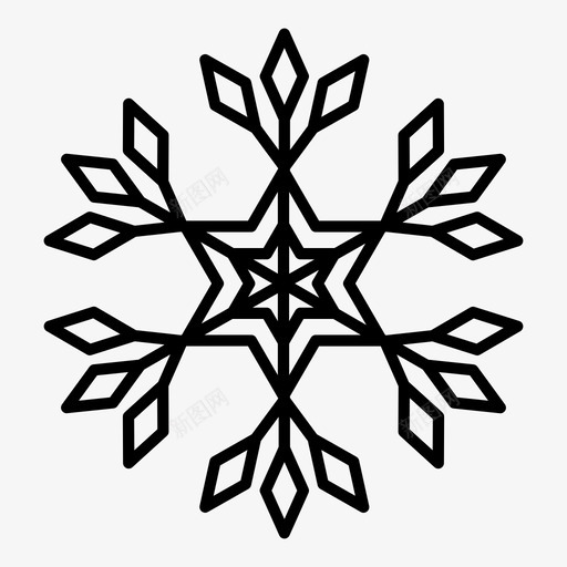 雪花冰冻冰svg_新图网 https://ixintu.com 雪花 冰冻 冻冰 冬天