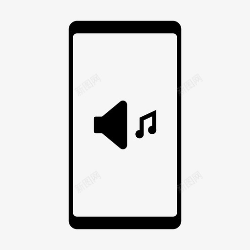 铃声音频手机svg_新图网 https://ixintu.com 手机 铃声 音频 音乐 声音 手机功能 屏幕 图示