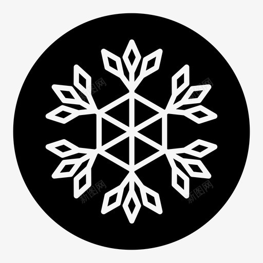 雪花冰冻的冰svg_新图网 https://ixintu.com 雪花 冰冻 冬天