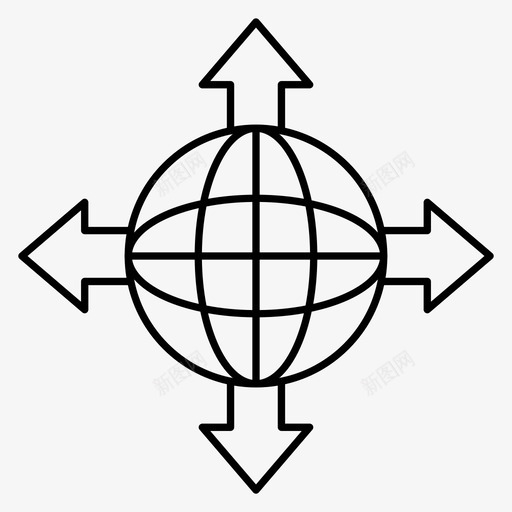 浏览器箭头方向svg_新图网 https://ixintu.com 浏览器 箭头 方向 全局 世界地图 导航 航线