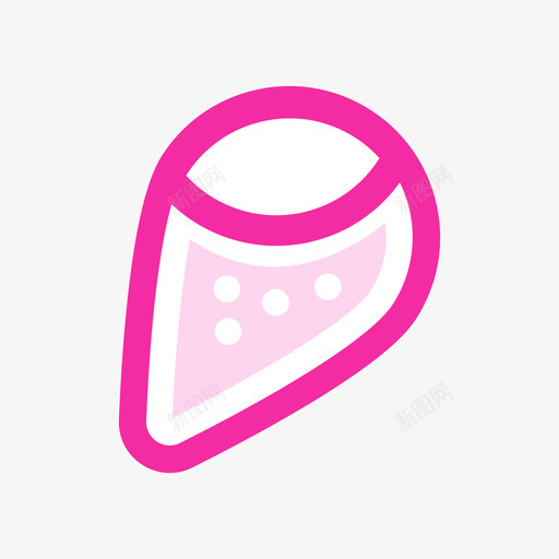 美妆蛋svg_新图网 https://ixintu.com 美妆 单色 可爱 线性 扁平 简约