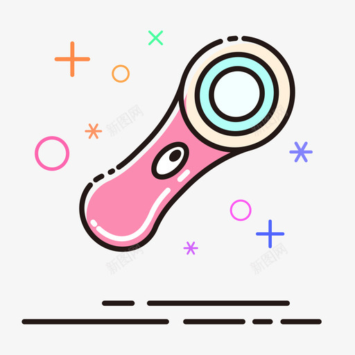 洁面仪svg_新图网 https://ixintu.com 洁面 线性 填充 多色