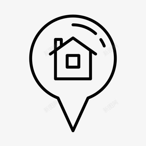 家庭位置全球定位系统地图标记svg_新图网 https://ixintu.com 家庭 位置 地图 全球定位 系统 标记 别针 导航 房地产