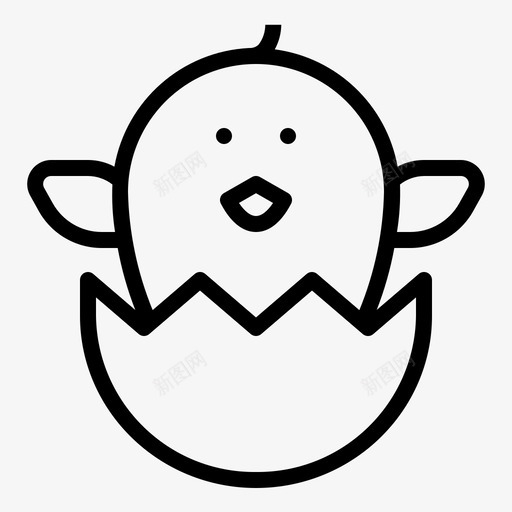 鸡动物蛋svg_新图网 https://ixintu.com 动物 农场 春天